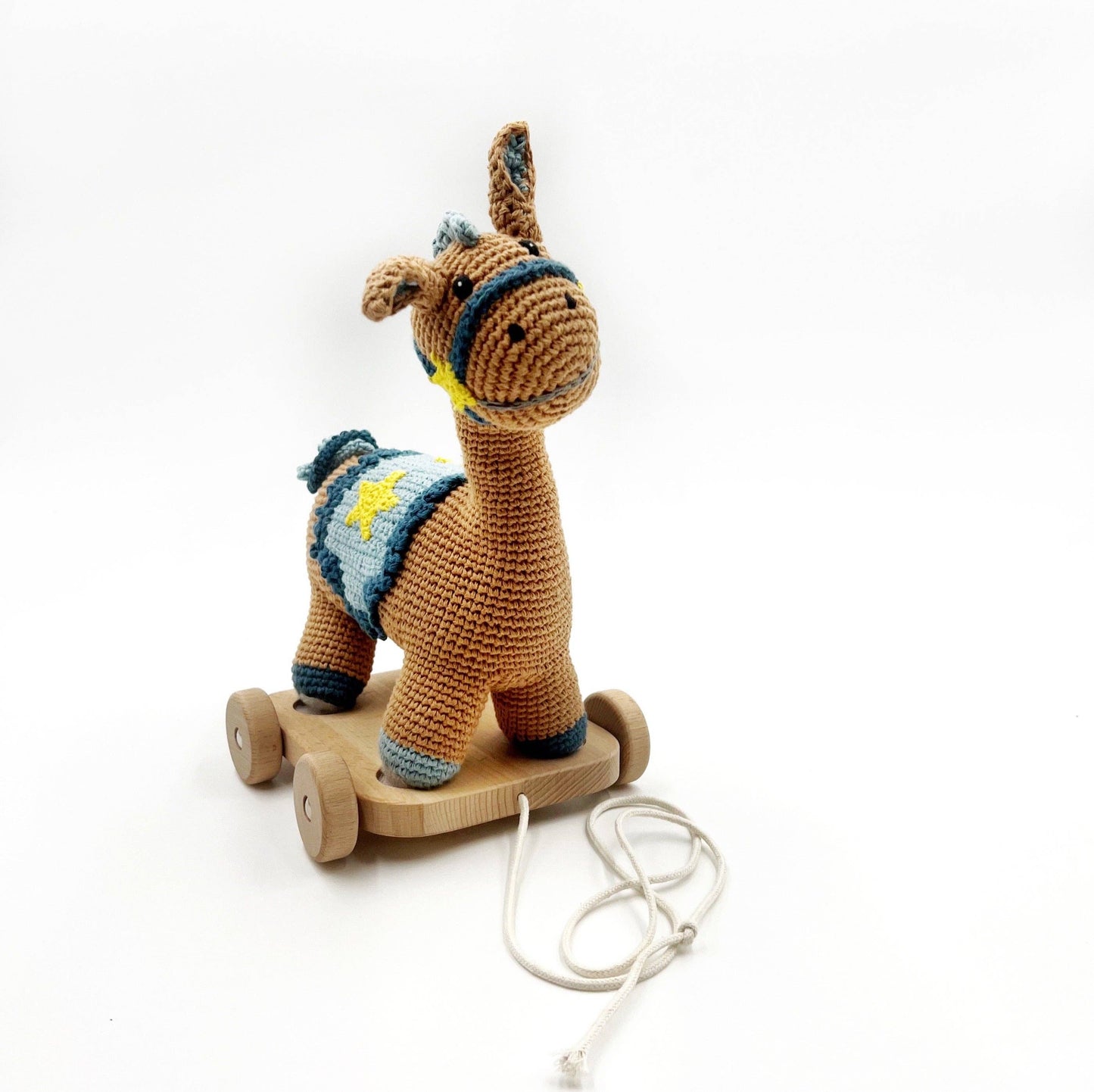 Pull Toy: Blue Horse