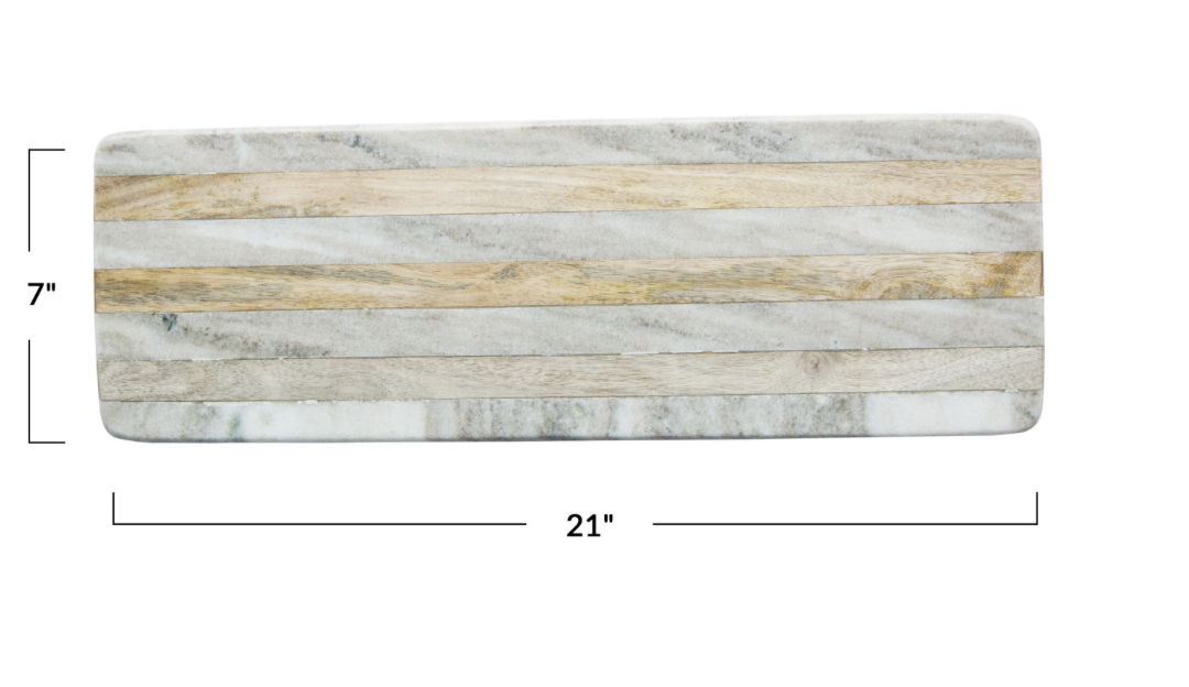 Marble & Mango Wood Cheese Board