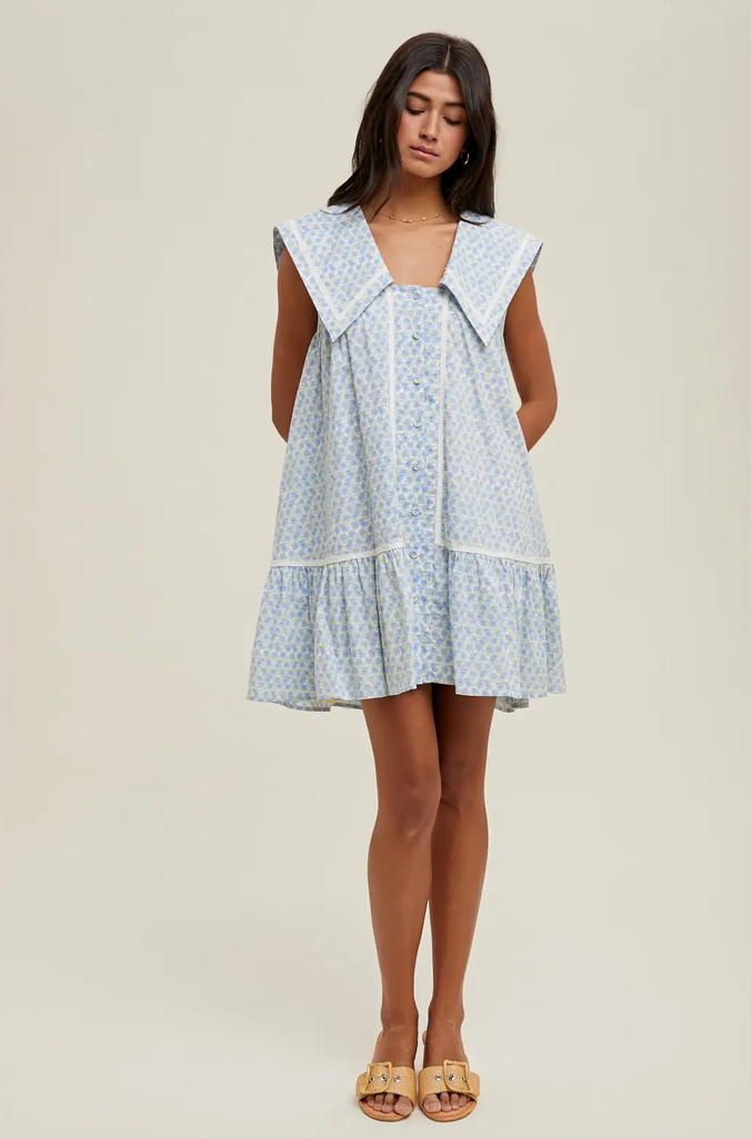 Collared Floral Dress