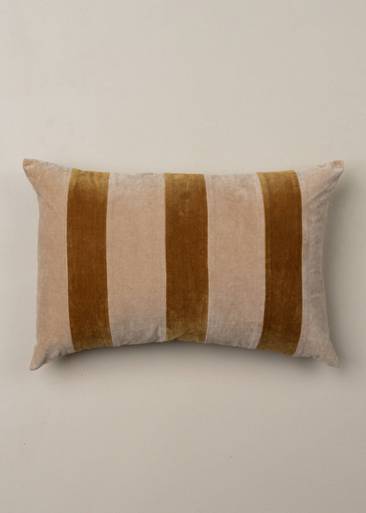 Velvet Lumbar Pillow | Striped