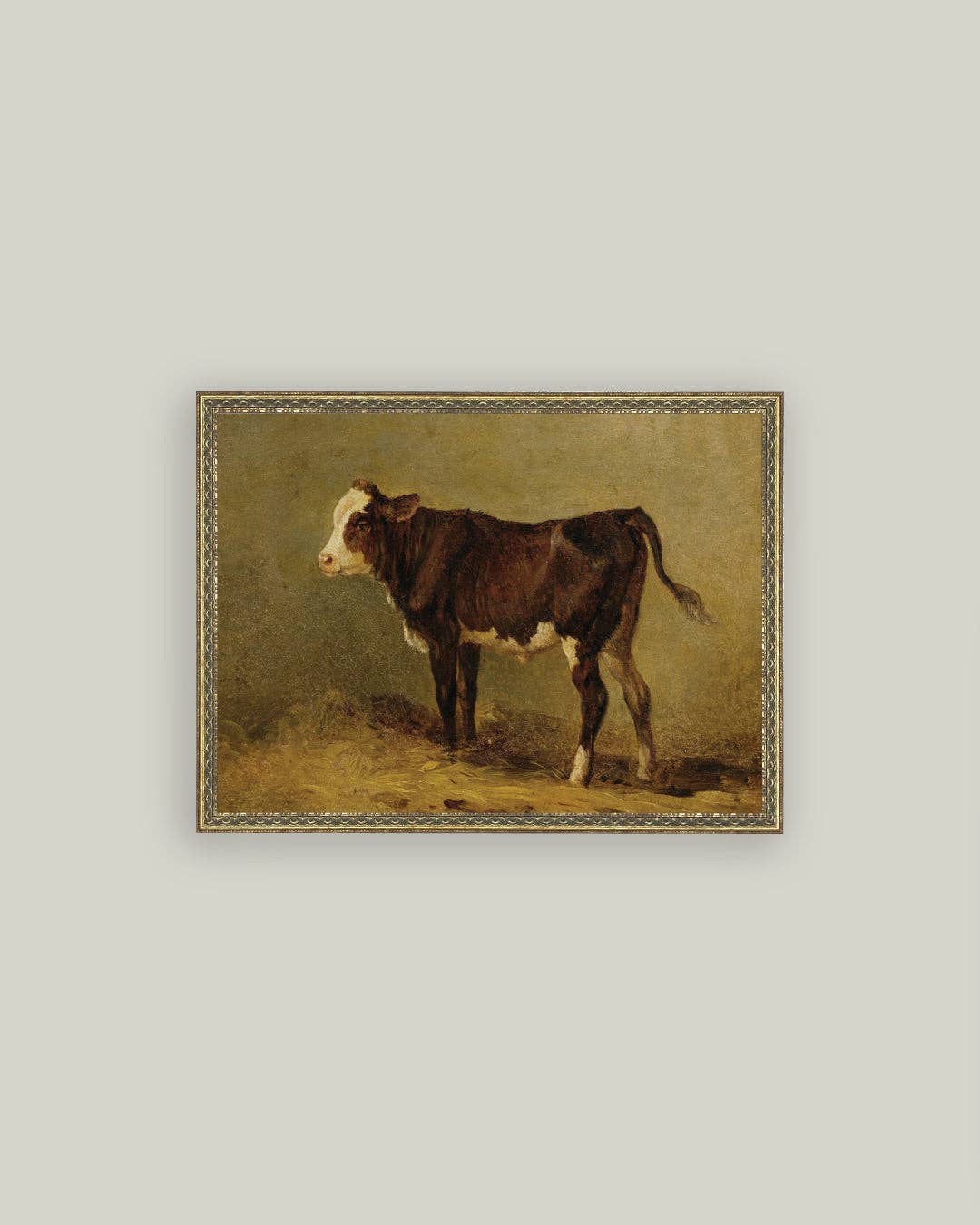 Vintage Calf Framed Art