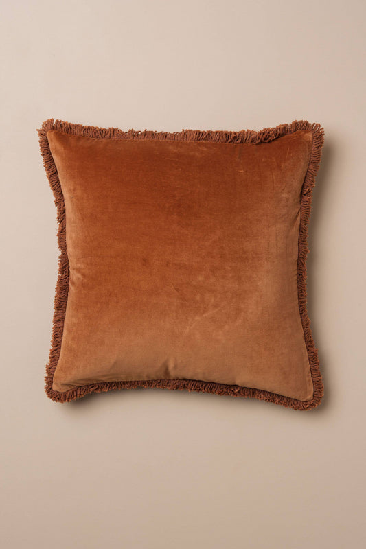 Velvet Square Pillow | Terracotta