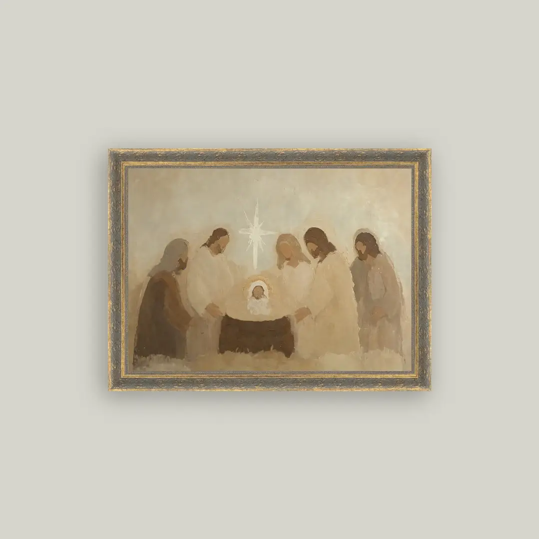 Neutral Nativity Framed Art