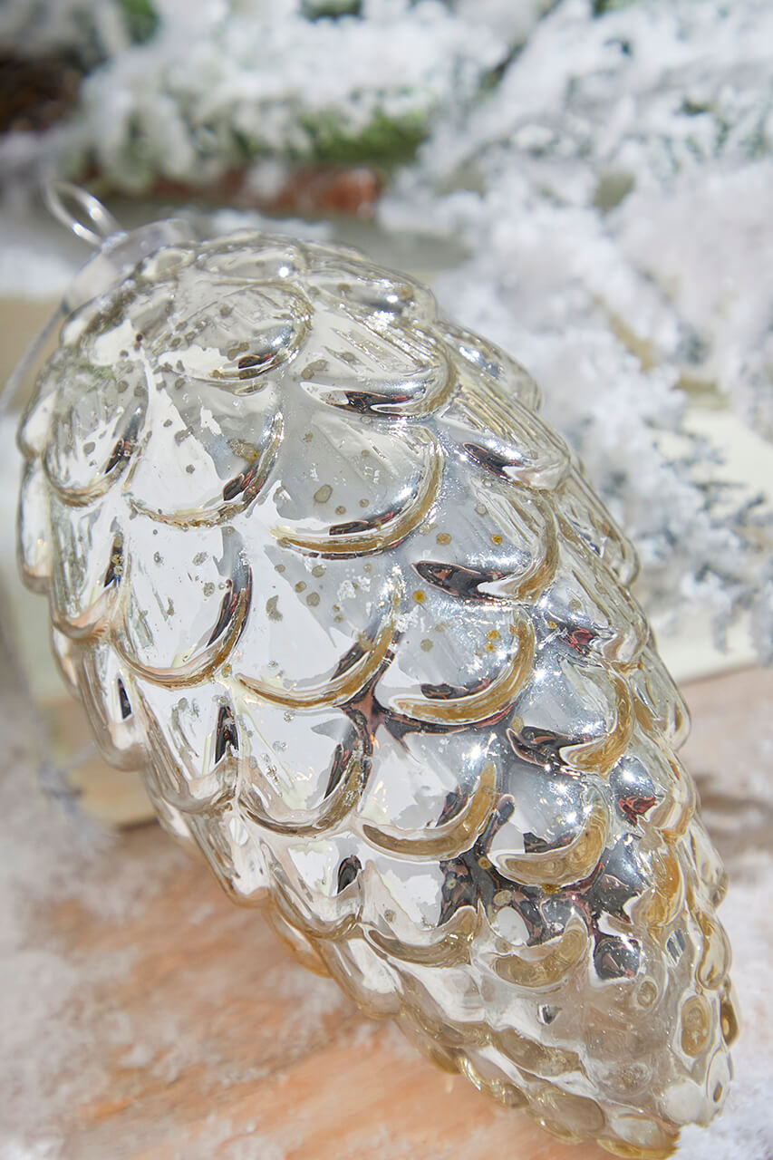 Pinecone Burnished Ornament