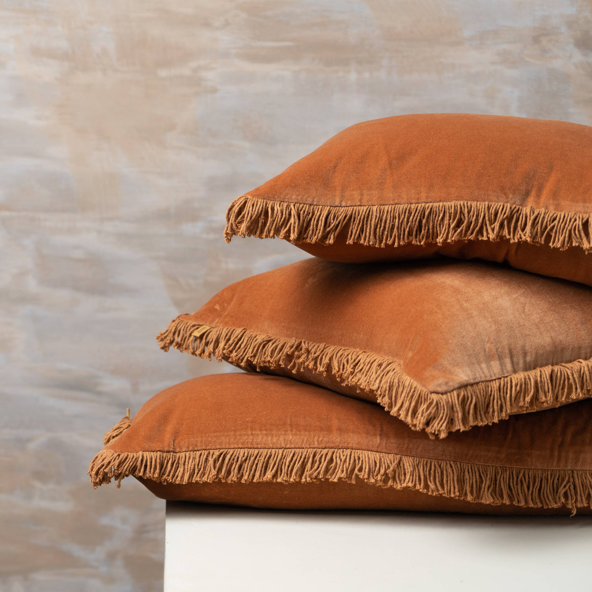 Velvet Square Pillow | Terracotta