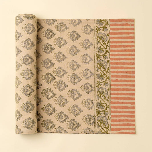 Ritika Block Print Table Runner - 108"L