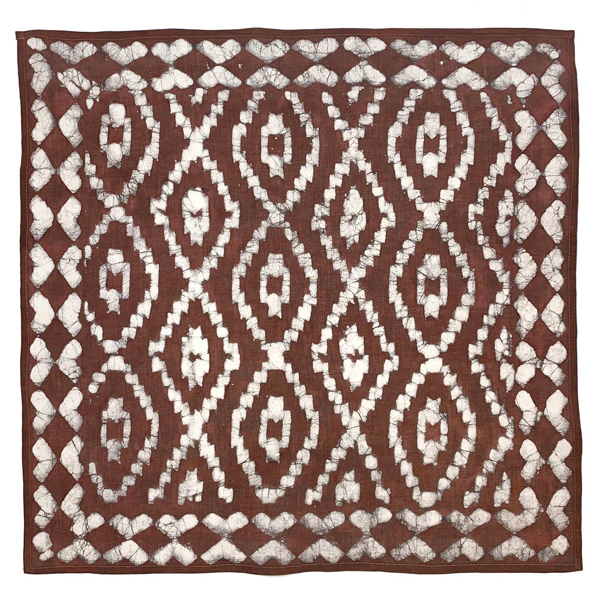 Chocolate Block Printed Bandana