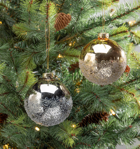 Gold + Silver Beaded Ornament
