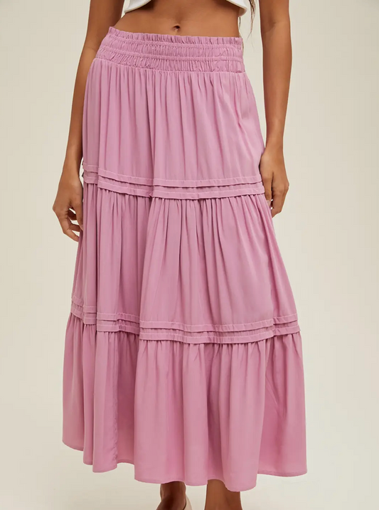 Pleated Midi Skirt
