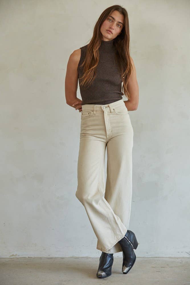 Knit Sleeveless Turtleneck