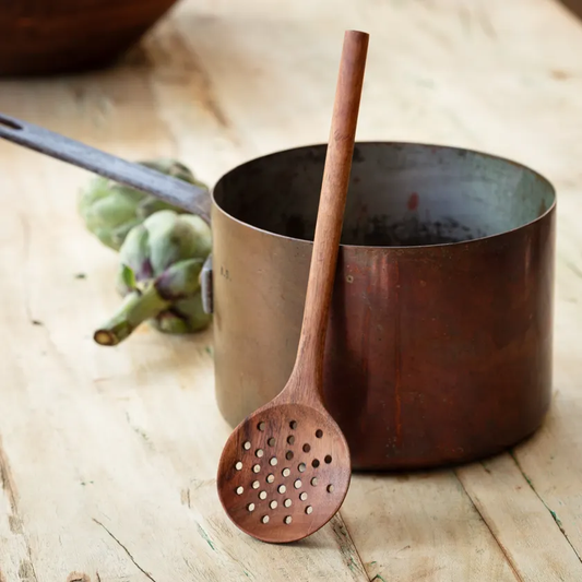 Wood Straining Spoon