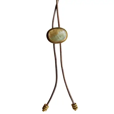 Leather + Pearl Bolo