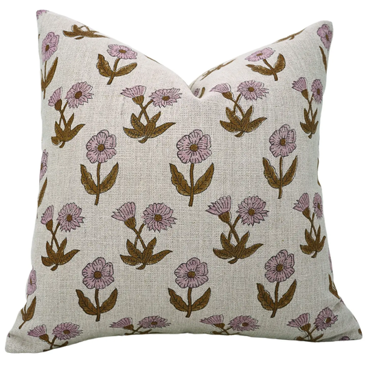 Blush Floral Pillow - 18"