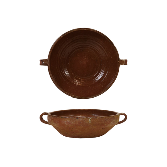 Terra Cotta Glazed Bowl