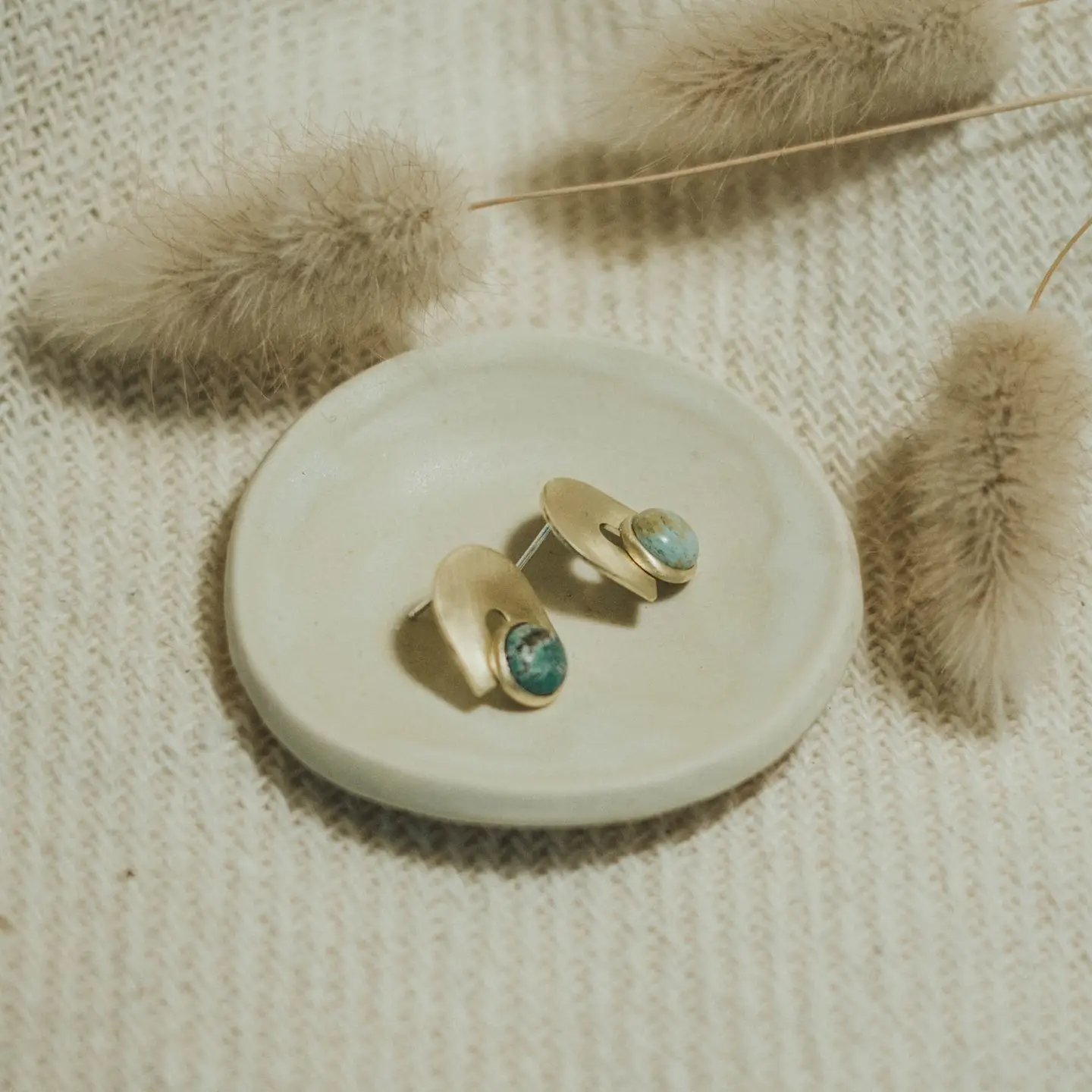 Bali Turquoise Stud Earrings