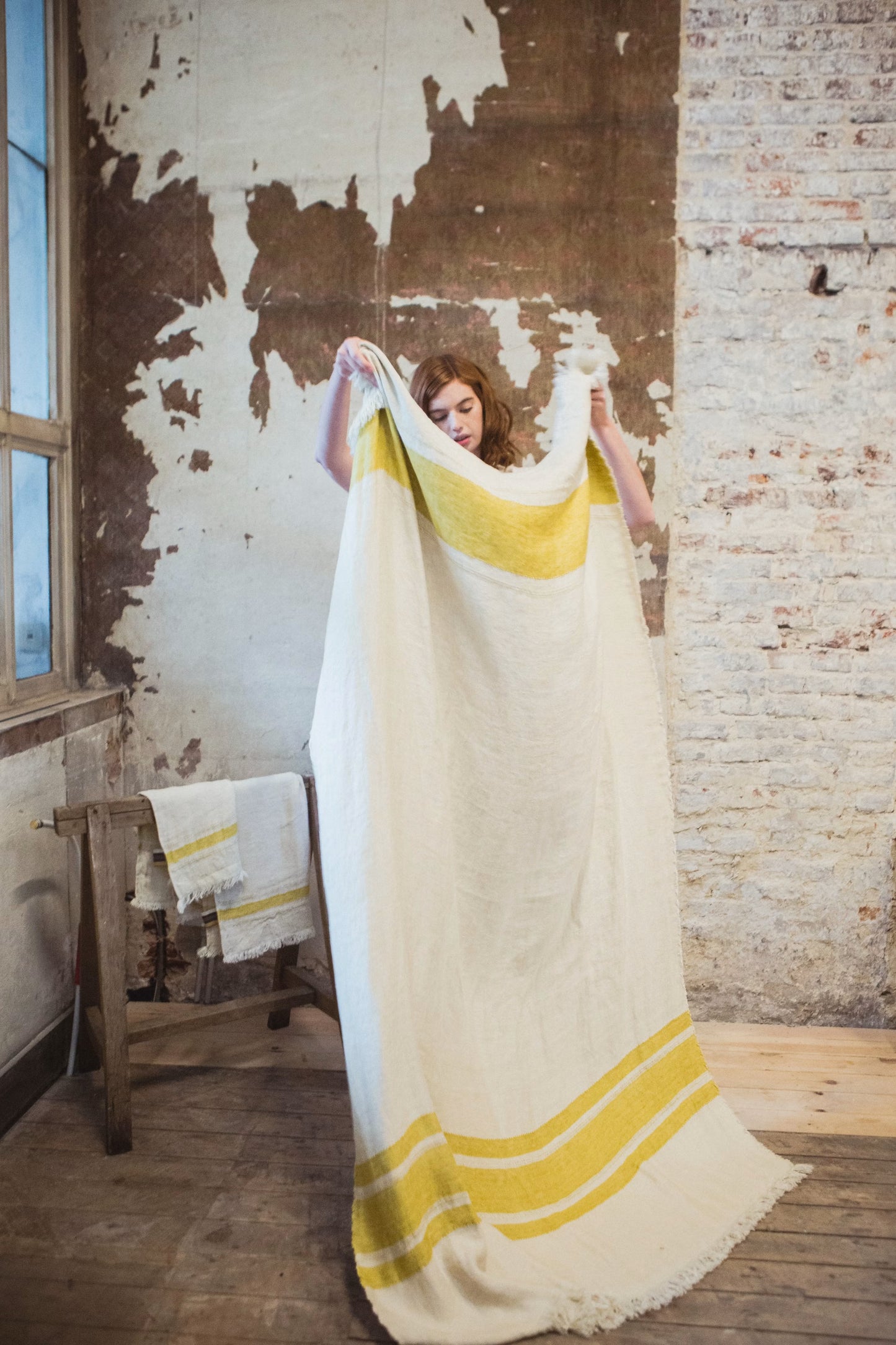 Mustard Stripe Throw