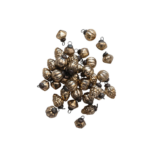 Set of 36 Mercury Glass Ornaments