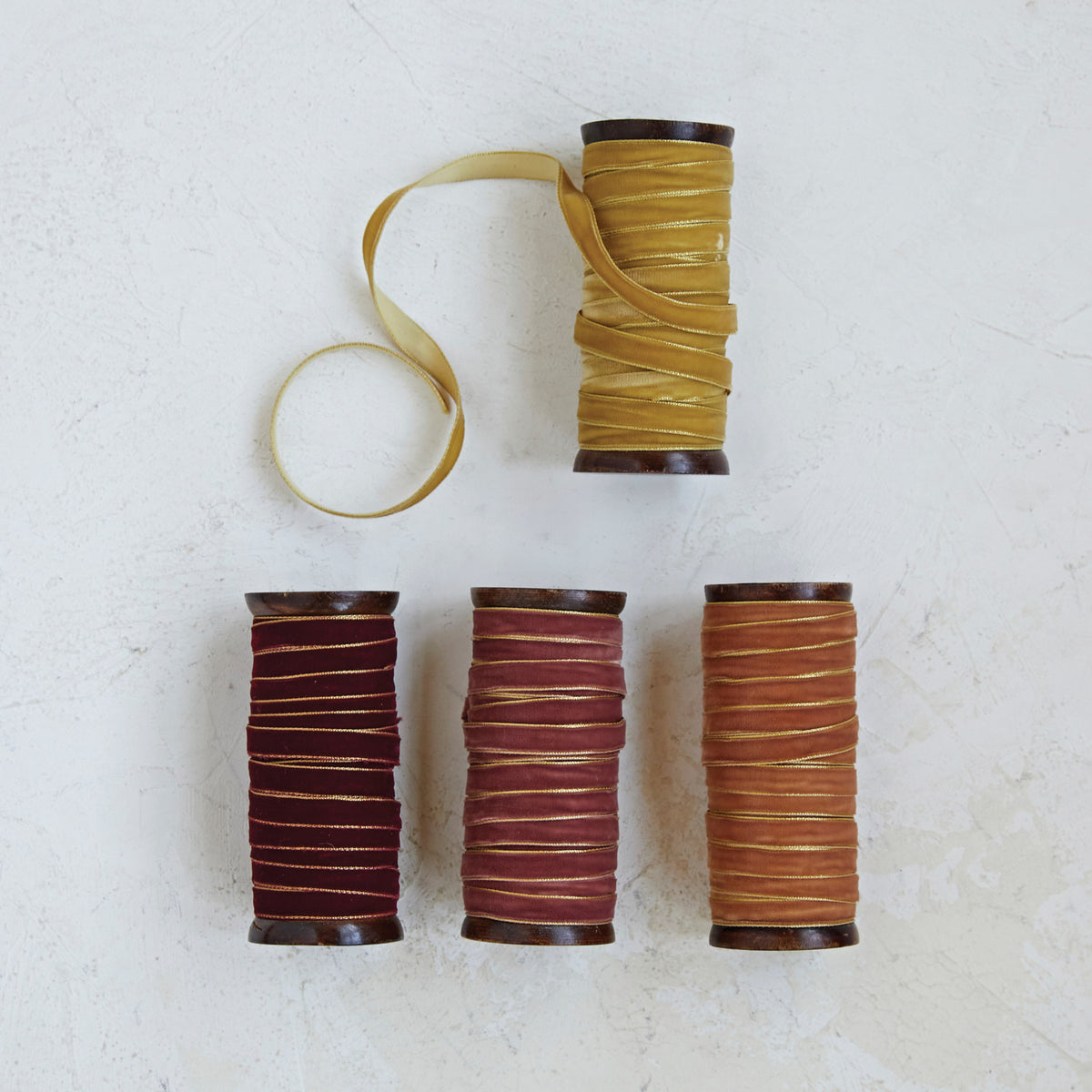 Velvet Ribbon w/ Metallic Edges