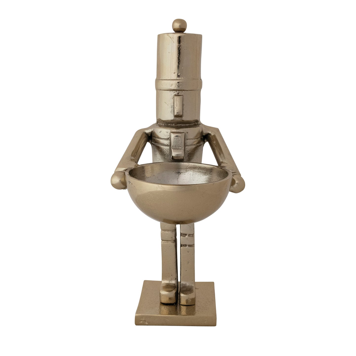 Gold Nutcracker Holding Bowl